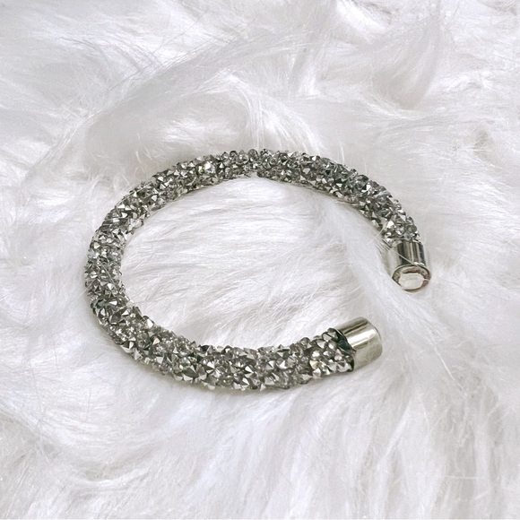 RHINESTONE CRYSTAL DUST CUFF BRACELET - Picture 4 of 4